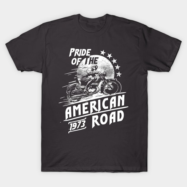 American Pride Motorcycle T-Shirt by ilygraphics